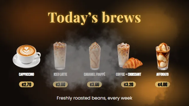 Our coffees, rolling by