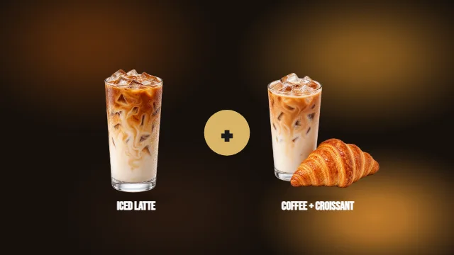 Breakfast: coffee + croissant