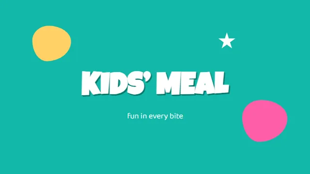Kids’ meal (playful)