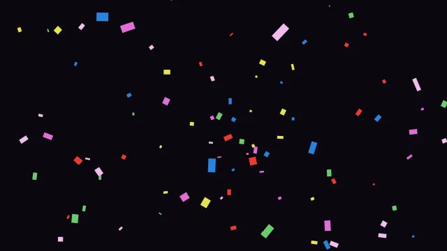 Confetti bursts