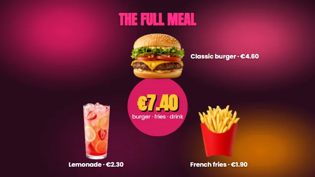 Combo meal with all the fixings