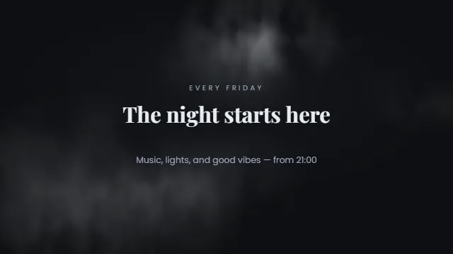 Evening announcement on fog