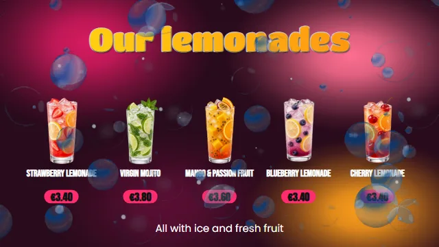 All our lemonades, rolling by