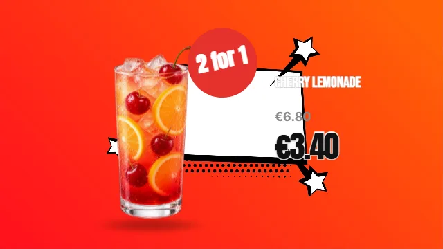2 for 1 · cherry lemonade