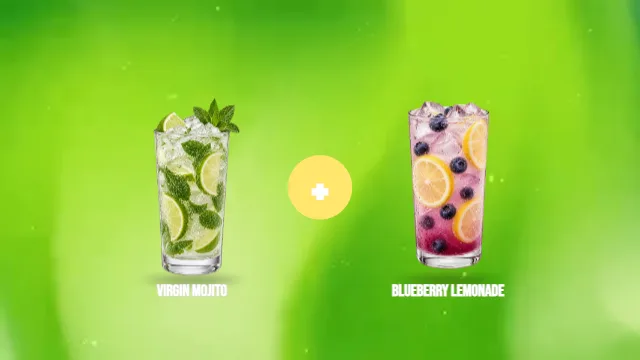 Summer pair: mojito + blueberry