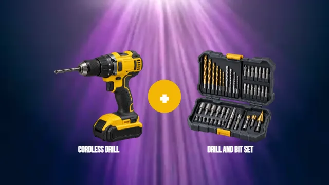 Cordless drill + bit set