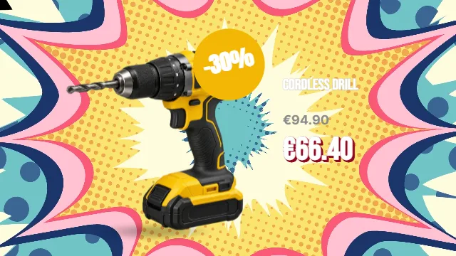 Cordless drill · −30%