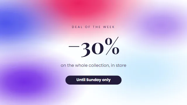 Offer on a live background
