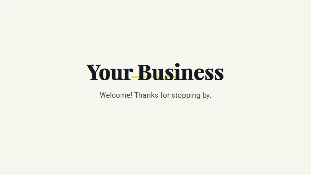 Welcome